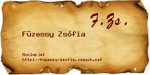 Füzessy Zsófia névjegykártya